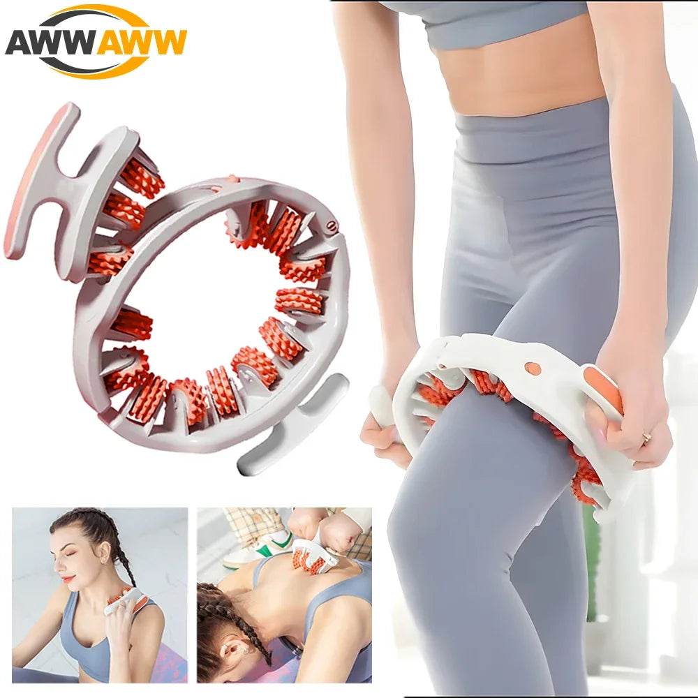 14-Wheel Muscle Massage Roller - Full Body Cellulite & Pain Relief